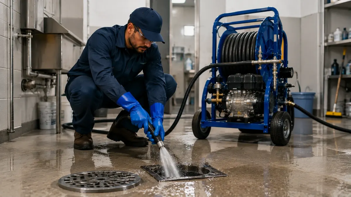 Floor Drain Hydro Jet Cleaning in Lynwood
