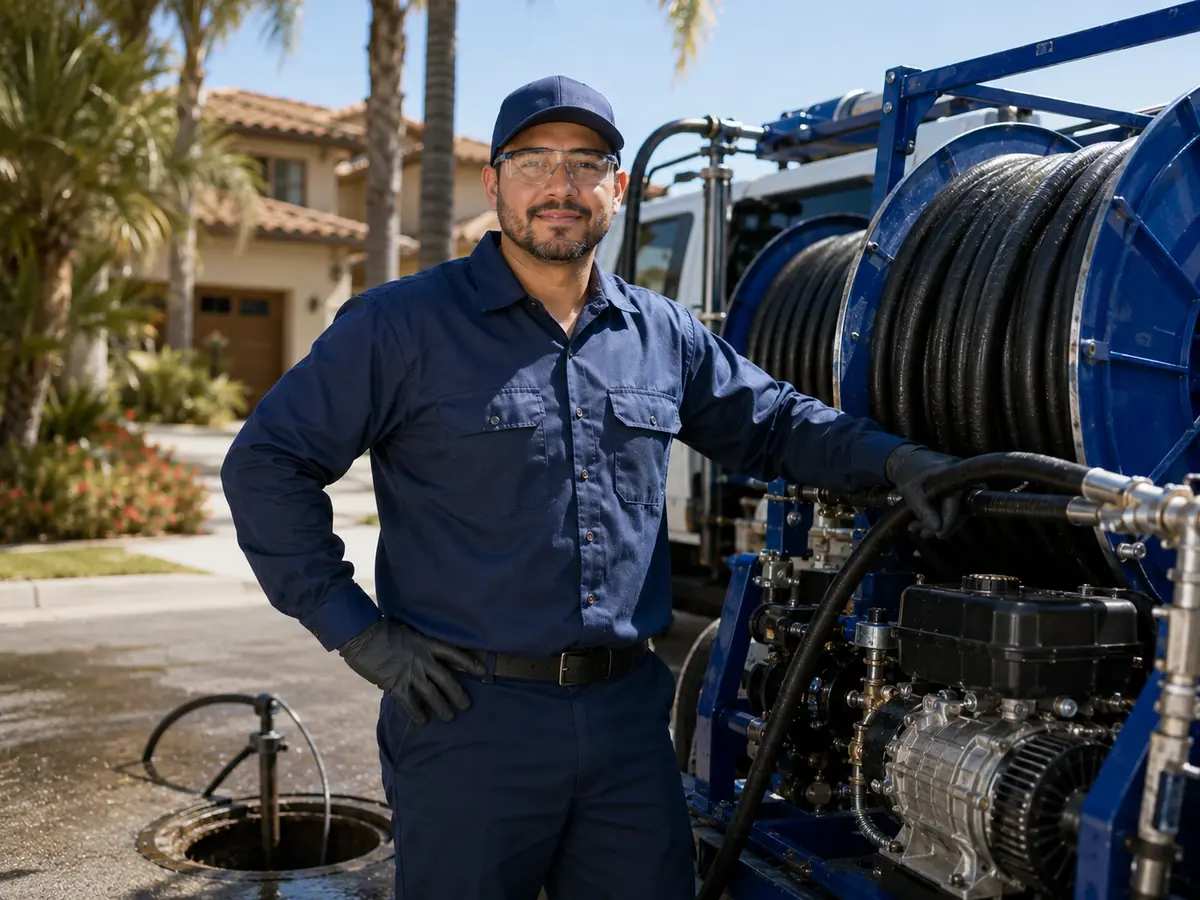 Hydro jet sewer cleaning in Lynwood