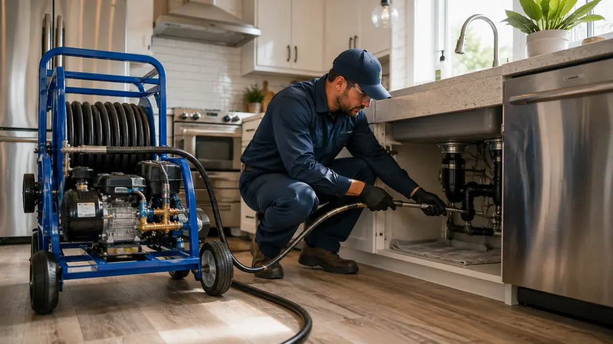 Kitchen Drain Hydro Jetting in Lynwood