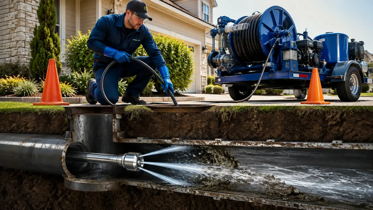 Main Sewer Line Hydro Jet Cleaning in Lynwood