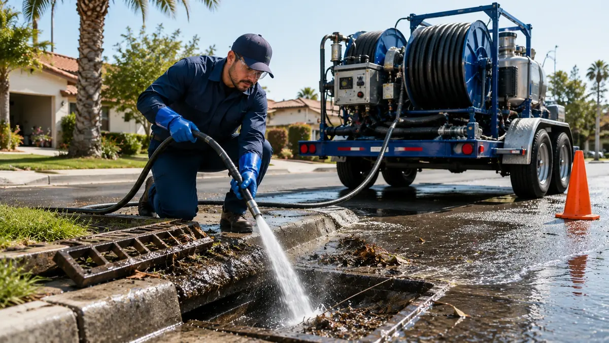 Storm Drain Hydro Jet Cleaning in Lynwood