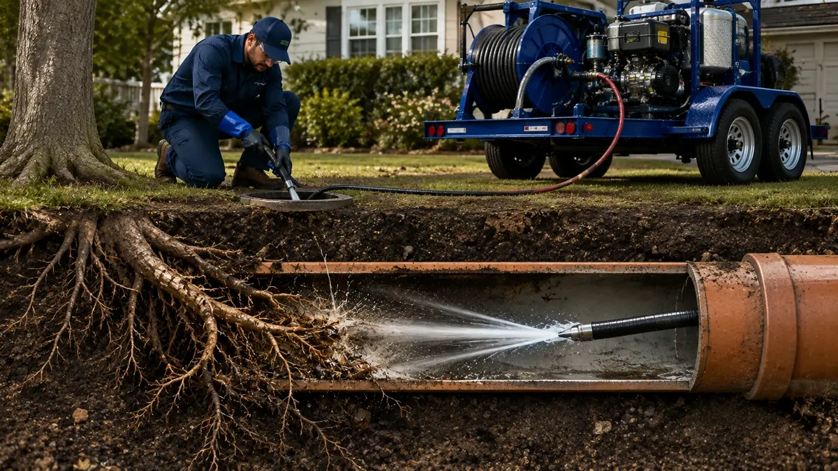Tree Root Removal with Hydro Jetting in Lynwood
